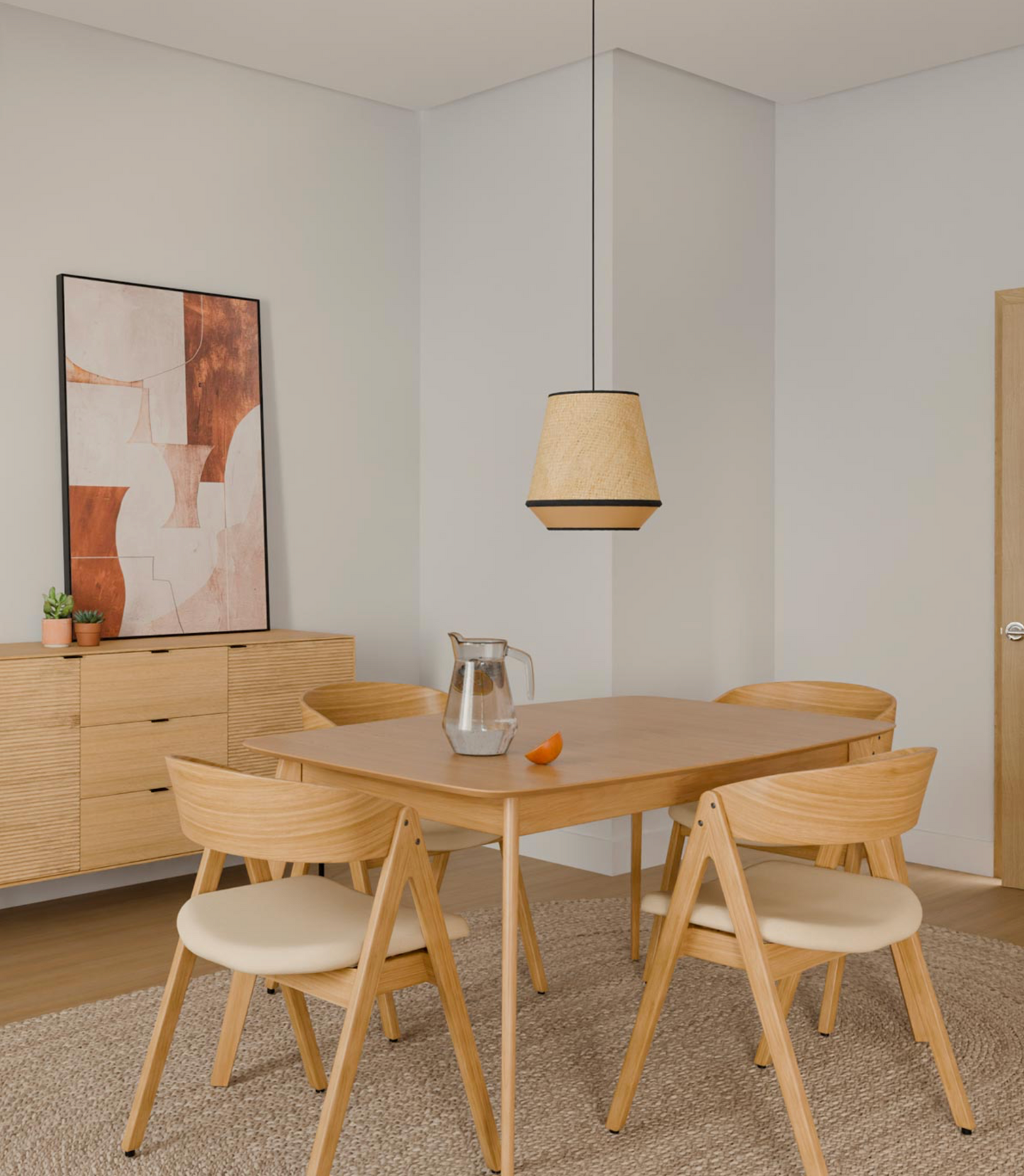 Mesa extensible de roble Cáprica