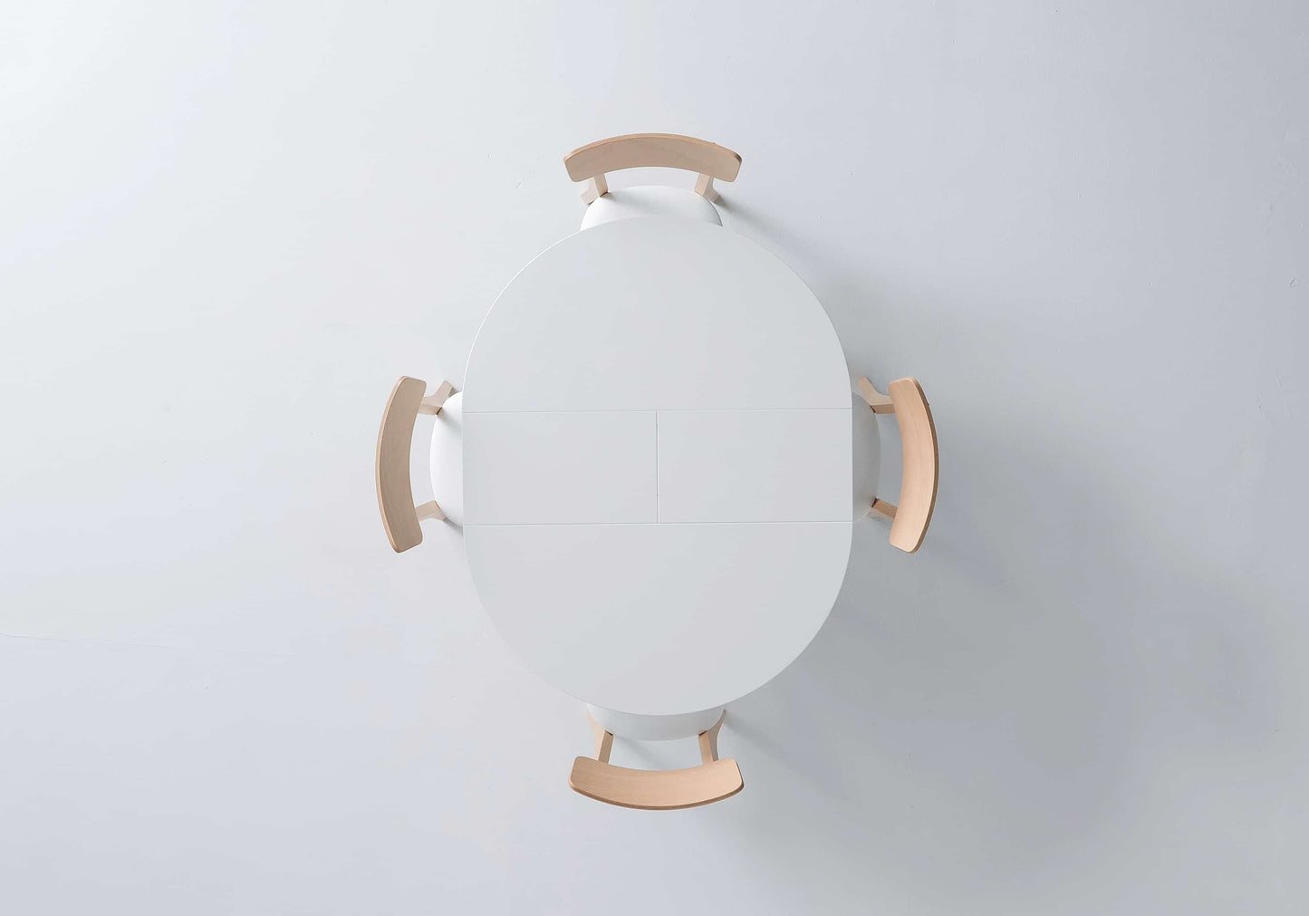 Mesa blanca extensible 90cm Mykonos - Vaulán