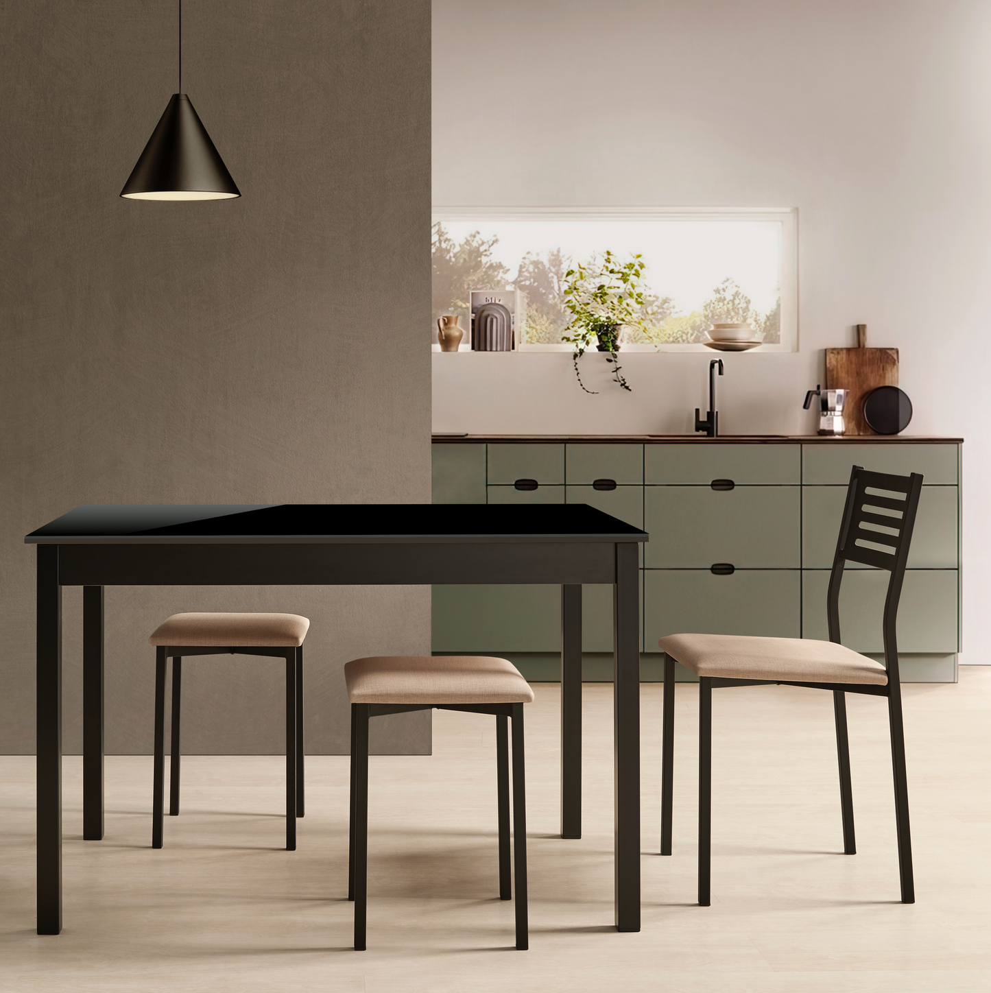 Mesa de cristal fija Altea