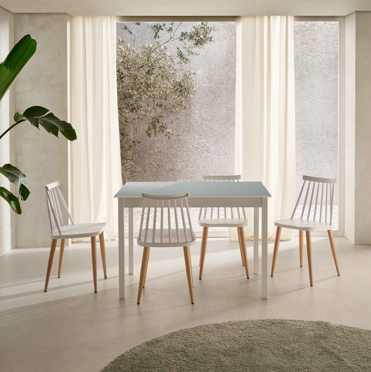 Mesa de cristal fija Altea