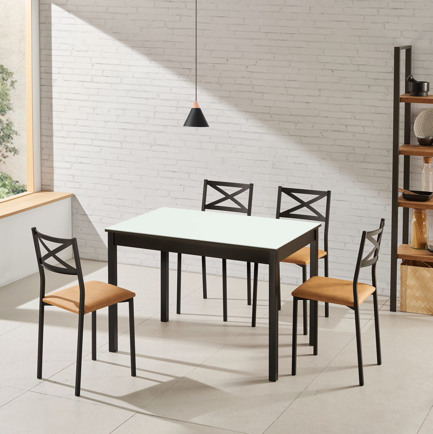 Mesa de cristal fija Altea
