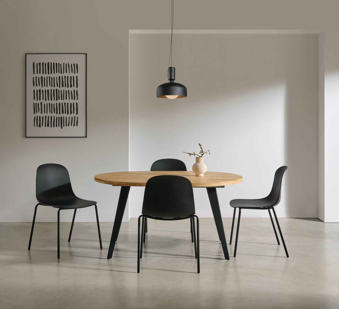 ¿Mesa extensible redonda o rectangular? Cómo elegir la forma ideal