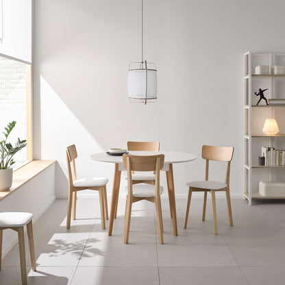 Mesa blanca extensible 90cm Mykonos