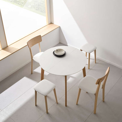 Mesa blanca extensible 90cm Mykonos