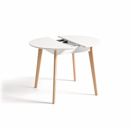 Mesa blanca extensible 90cm Mykonos