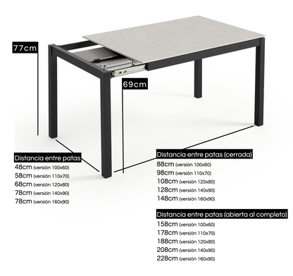 Mesa Extensible de carro Munich