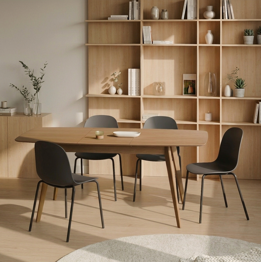Mesa extensible de roble Cáprica
