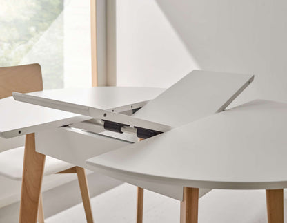 Mesa blanca extensible 90cm Mykonos