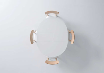 Mesa blanca extensible 90cm Mykonos