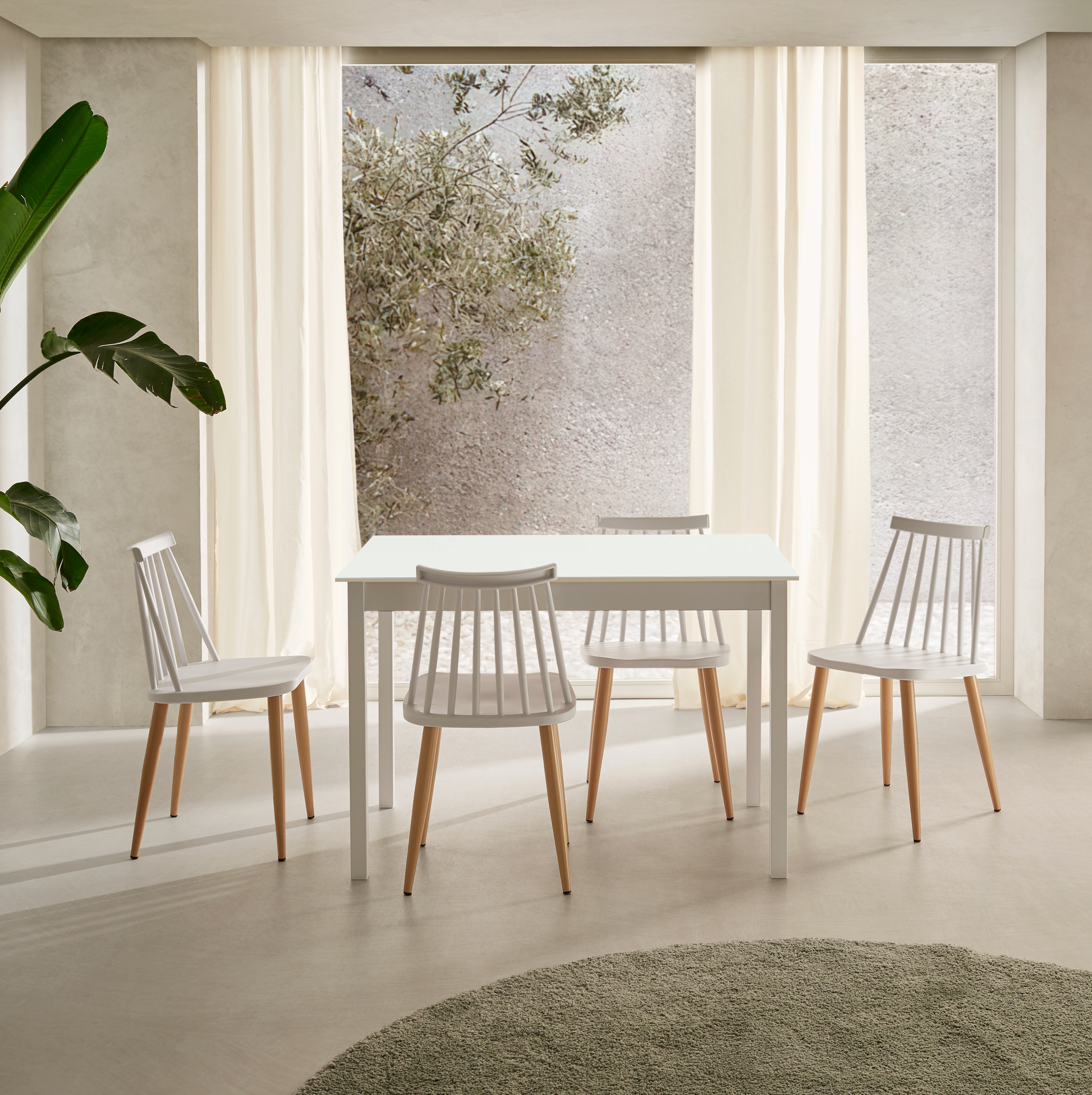 Mesa de cristal fija Altea