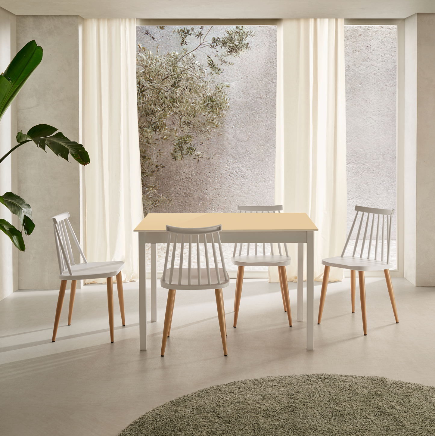 Mesa de cristal fija Altea