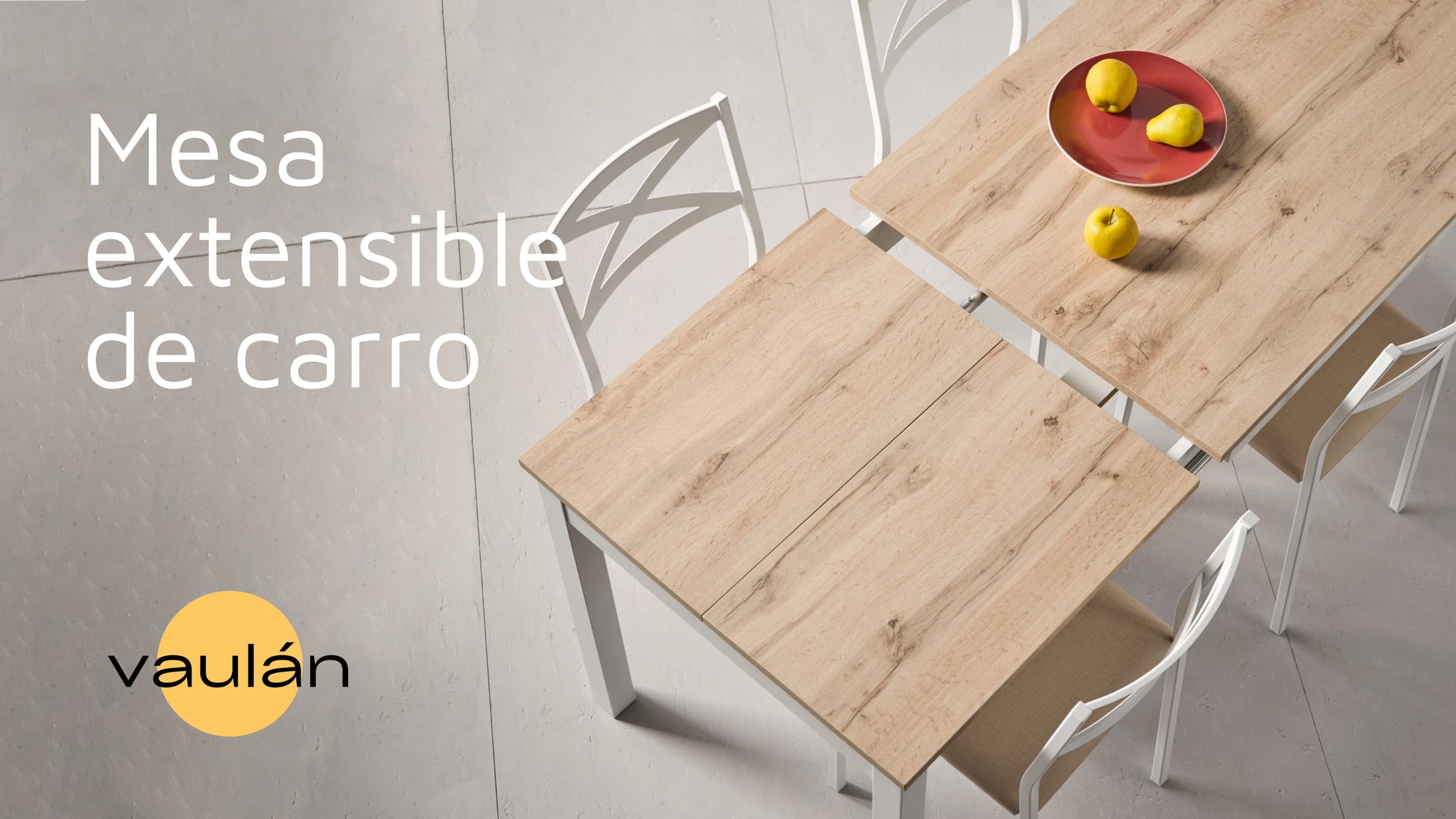Mesa extensible de carro para el comedor o la cocina